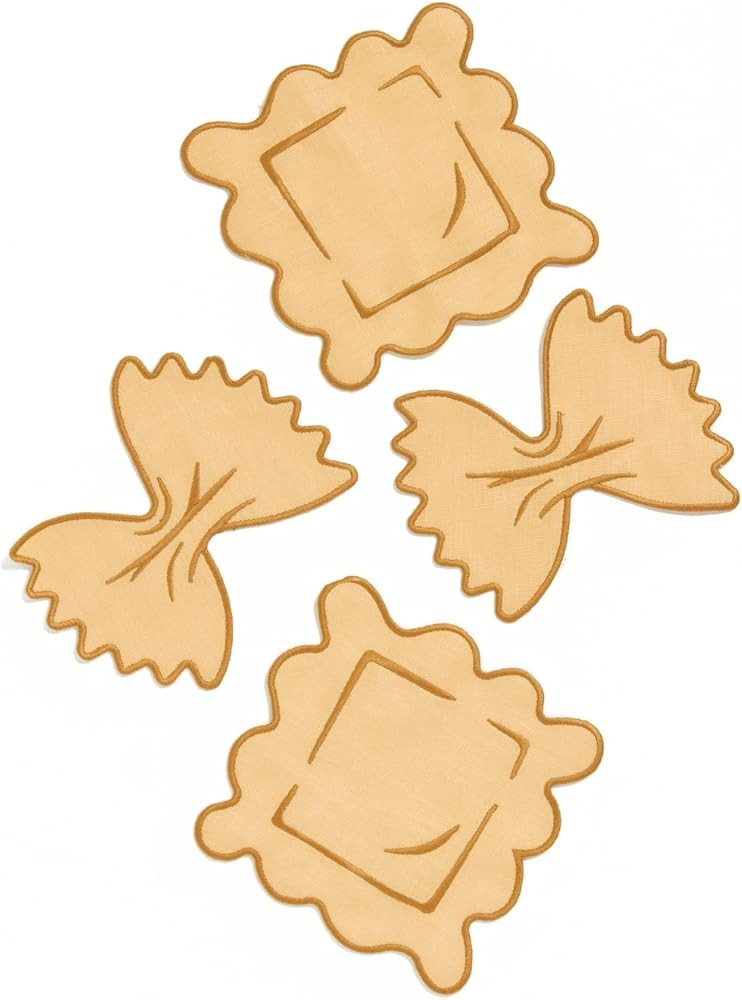 Piecework Puzzles Women's Pasta Cocktail Napkins | Amazon (US)