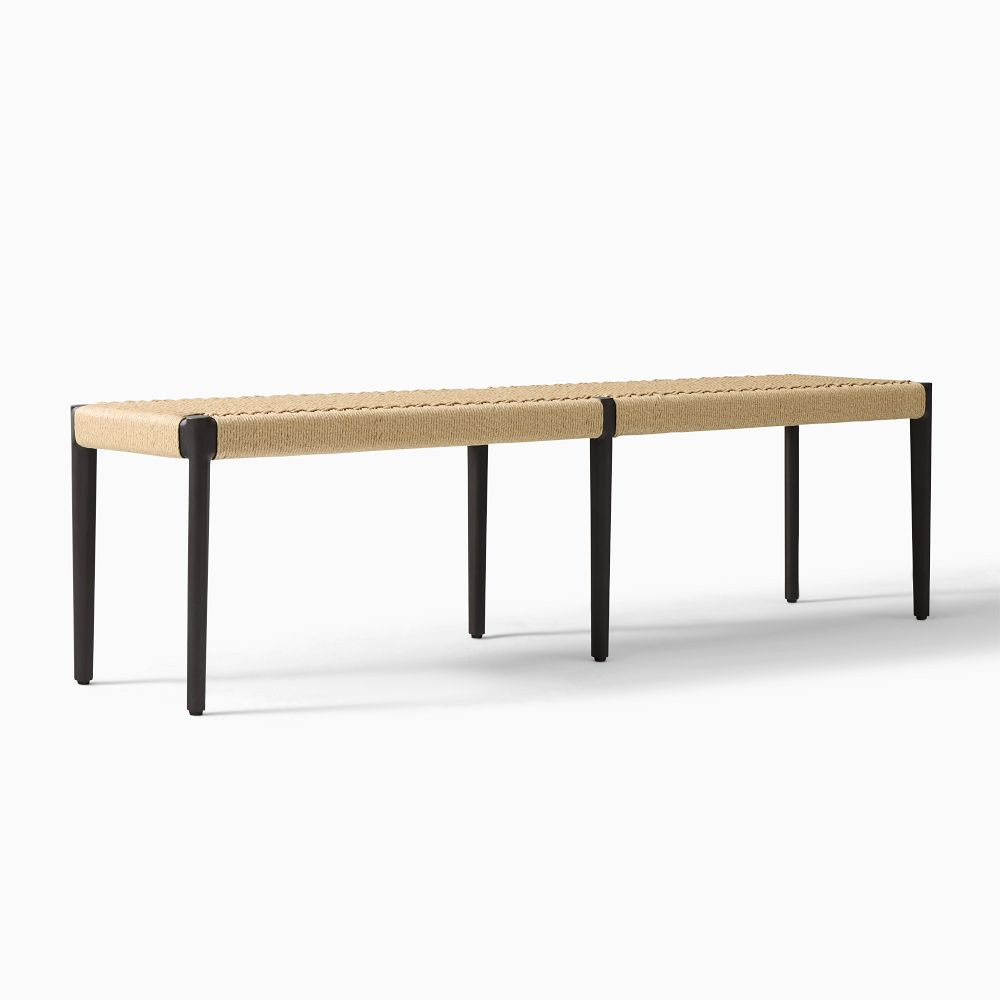 Ventura Aluminum Outdoor Dining Bench (66") | West Elm (US)