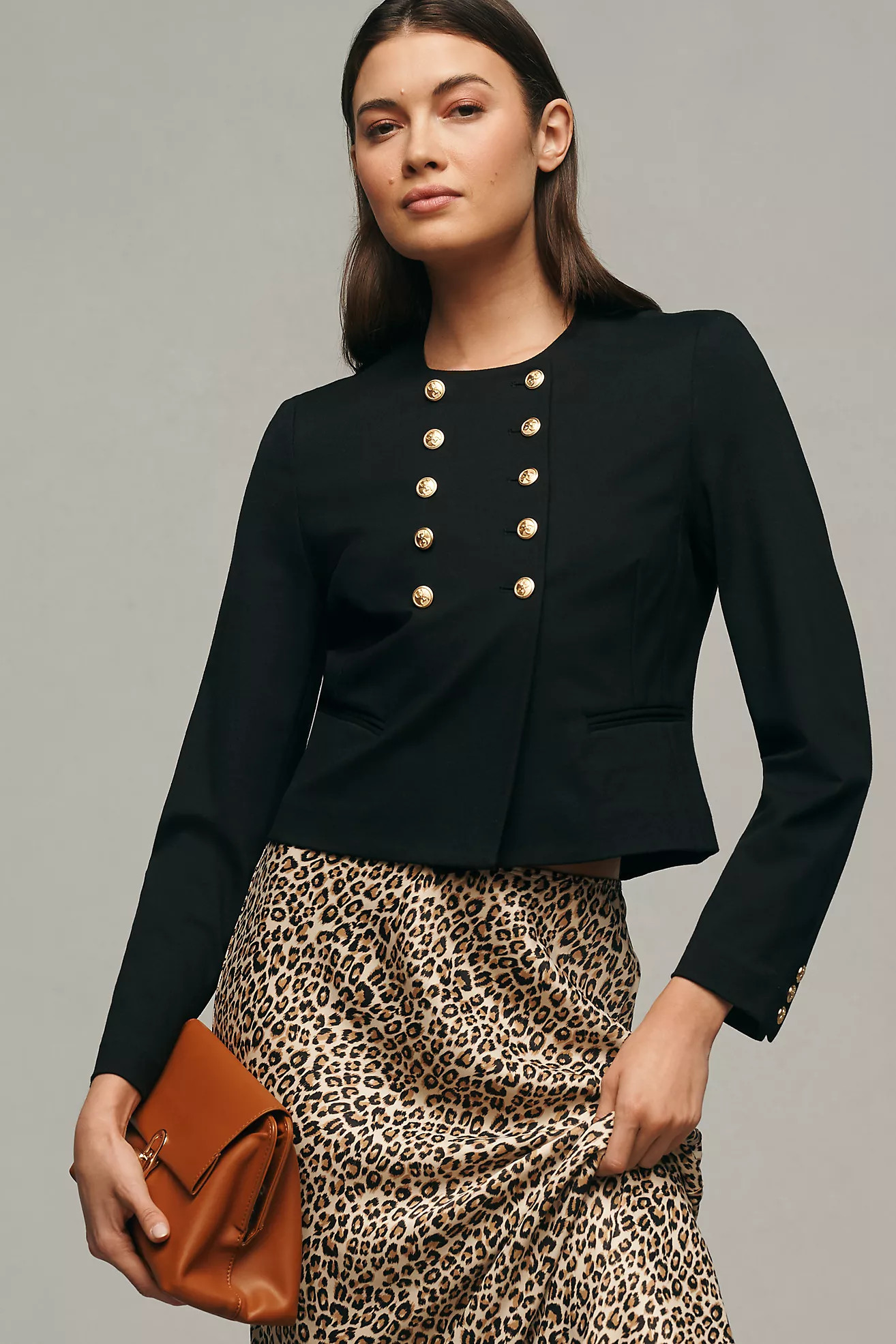 Sam Edelman Fiona Double-Breasted Collarless Blazer | Anthropologie (US)