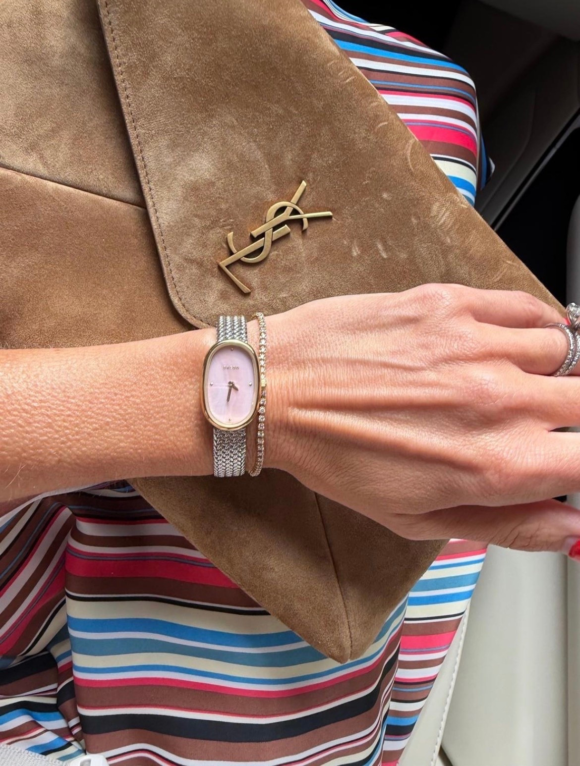 Trending! This watch has such an elegant look without feeling oversized or flashy. The slim oval face, mixed metal band, and soft pink dial make it easy to wear with both silver and gold jewelry, and it instantly elevates even the simplest outfit.

women’s watch, oval watch, mixed metal watch, pink dial watch, everyday jewelry, classic accessories, luxury style, stackable bracelets, timeless fashion, elevated everyday style, annabrstyle

#LTKOver40 #LTKTravel #LTKdayinmylife