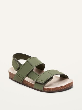 Unisex Faux-Leather Double-Strap Sandals for Toddler | Old Navy (US)