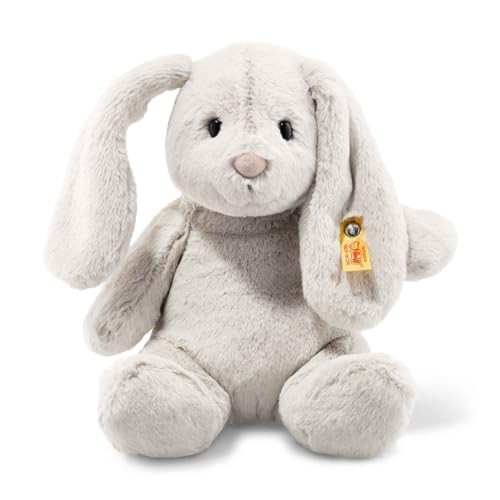 Steiff Hoppie Rabbit Toy Figure, Premium Stuffed Animal (Light Grey, 11"), Soft & Cuddly Plush for Kids, Boys & Girls | Amazon (US)