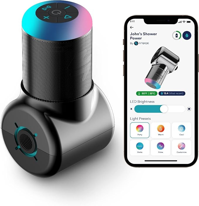 Ampere Title Shower Power Pro - Hydropower Bluetooth Shower Speaker, Waterproof Detachable Portab... | Amazon (US)