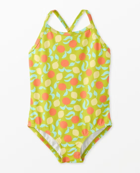 Girls' Citrus Sunshine On Oasis Green One-Piece Swimsuit - Size Little Kids 5 by Hanna Andersson | Hanna Andersson