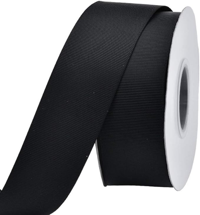 Ribest 1 1/2 inch Black Grosgrain Ribbon 25 Yards Per Roll for Gift Wrapping Crafts Bow Maker Wre... | Amazon (US)