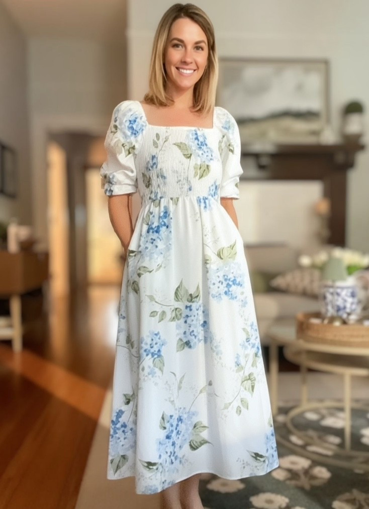 I no longer have the link for this actual dress, but here are a ton of beautiful blue and white floral options! 

#LTKmomlife #LTKootd #LTKSeasonal