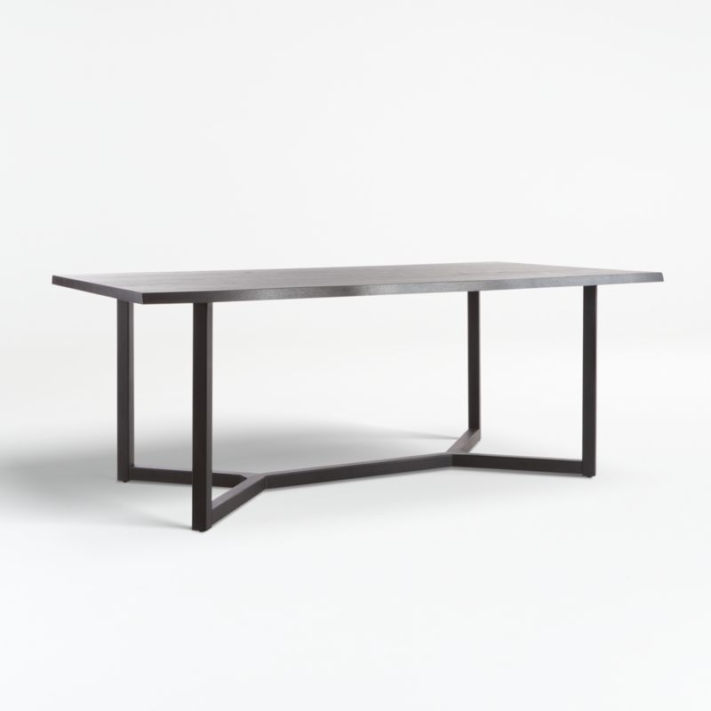 Verge 80" Black Live Edge Dining Table + Reviews | Crate & Barrel | Crate & Barrel