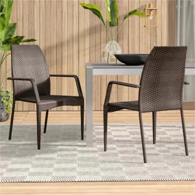 Outdoor Wicker Chairs, 54020 KD MP2, 2 Chairs/Set | Wayfair North America