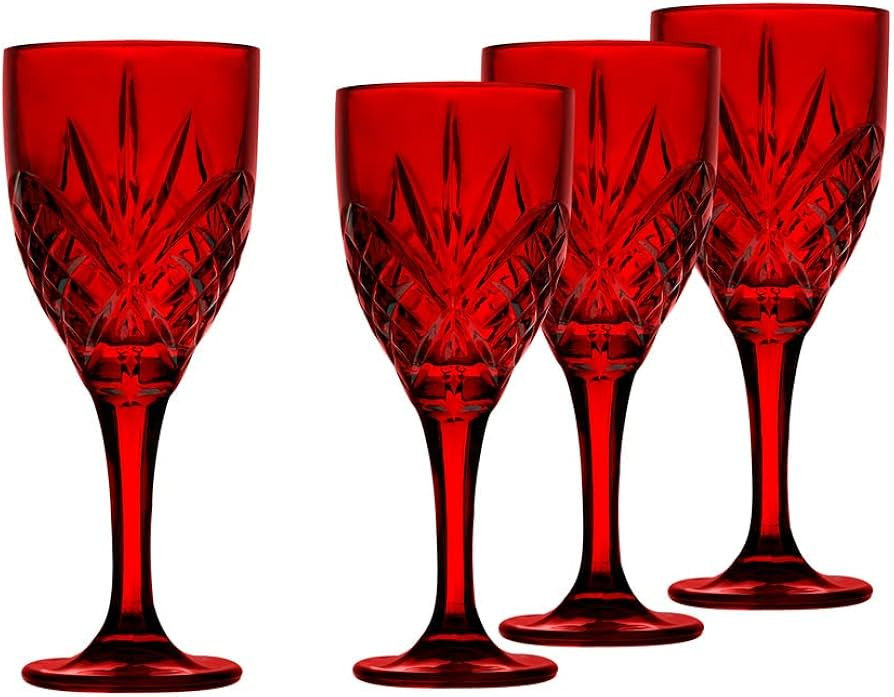 Godinger Wine Glasses, Red Wine Glasses, Wine Glass Drinking Glasses, Christmas Decor - Dublin Co... | Amazon (US)
