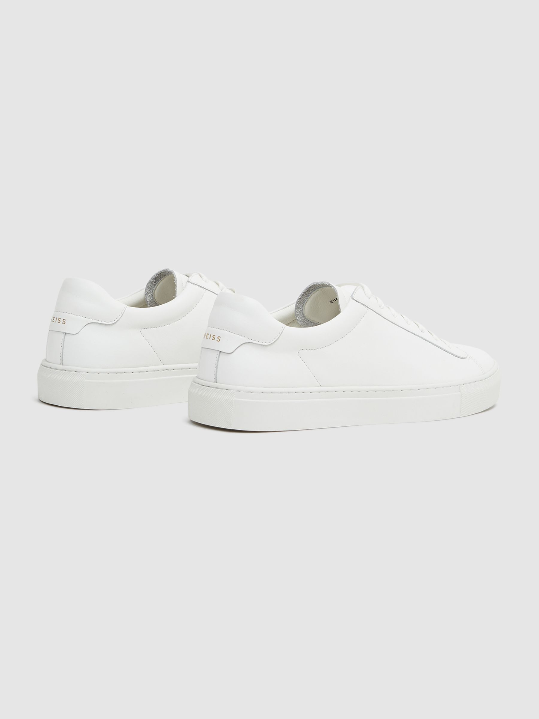 Low-Top-Turnschuhe aus Leder, Weiß | Reiss DE