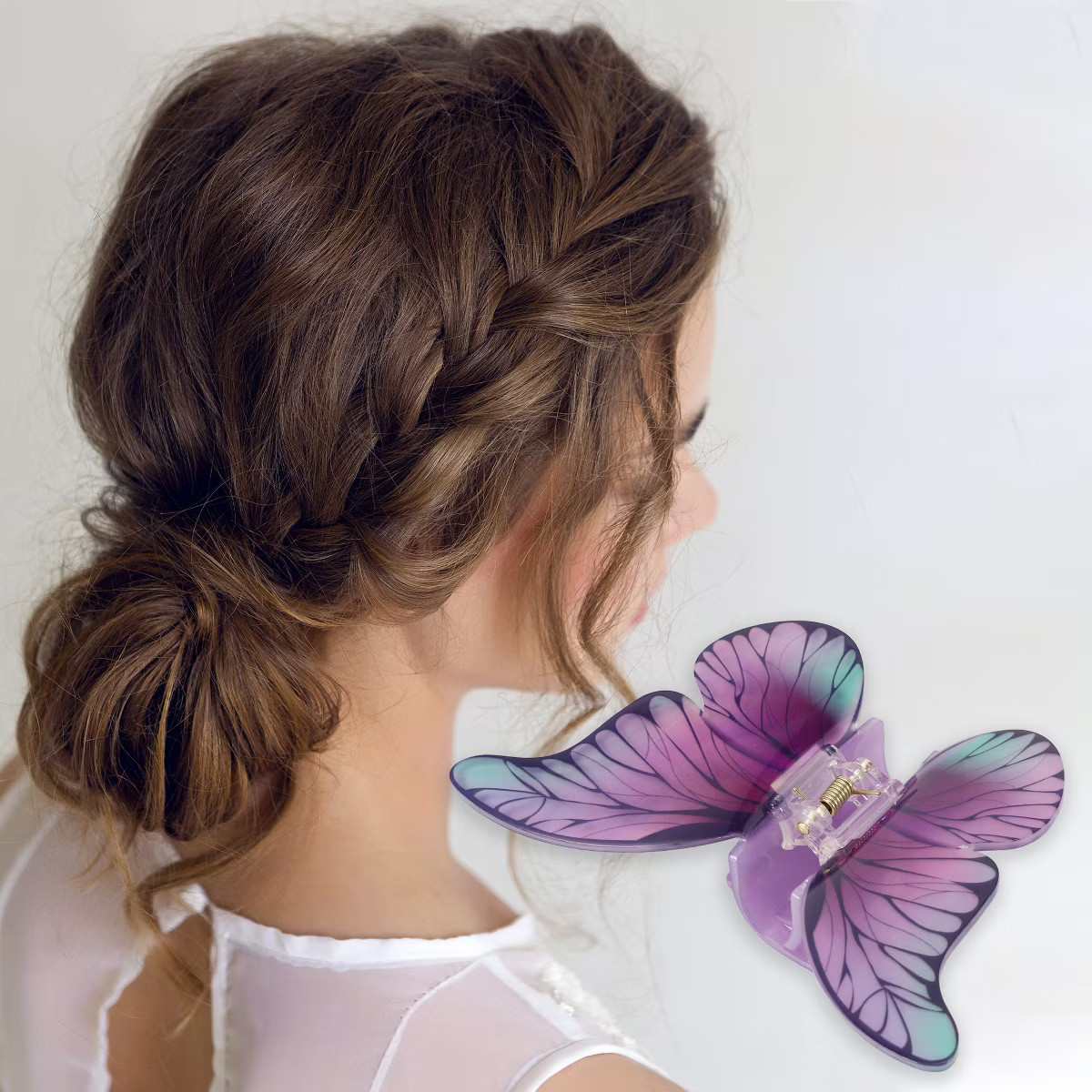 Unique Bargains Women's Grace Butterfly Hair Clips 4.45"x3.23"x1.38" Purple 1 Pc | Target