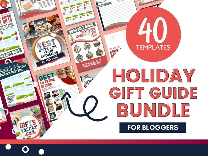 Holiday Gift Guide Bundle | Canva Template | Blogger Template | Lead Magnet Template | Pinterest ... | Etsy (CAD)