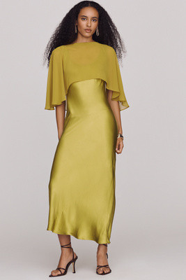 By Anthropologie Overlay Cape Slip Dress | Anthropologie (US)