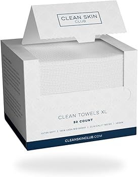 Clean Skin Club Clean Towels XL, USDA Certified 100‪%‬ Biobased Dermatologist Approved Face T... | Amazon (US)