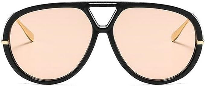 Trendy Oversized Pilot Sunglasses Women For Men Round Sun Glasses Vintage Big Frame Shield Shades... | Amazon (US)