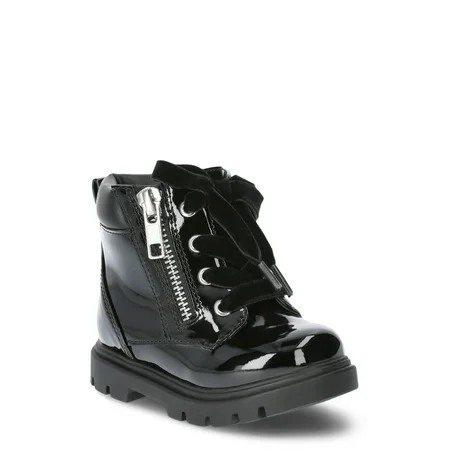 Wonder Nation Infant Girls Patent Combat Boots | Walmart (US)