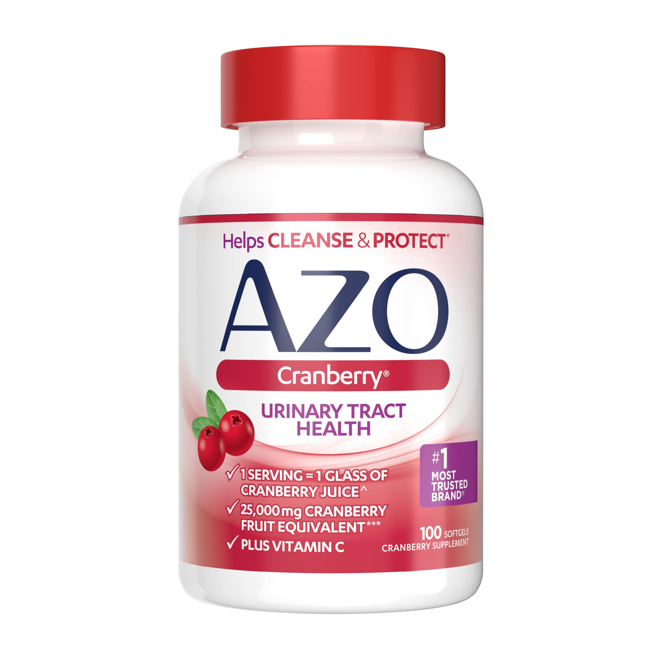 AZO Cranberry Supplement, Made with Concentrated Whole Fruit Cranberry Powder to Help Cleanse and... | Amazon (US)