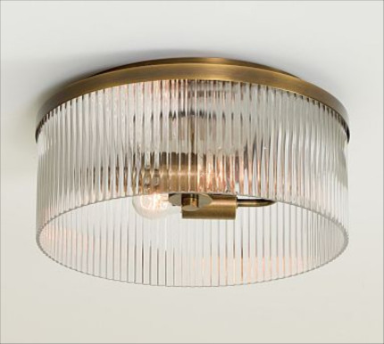 Cooper Ribbed Glass Flush Mount
