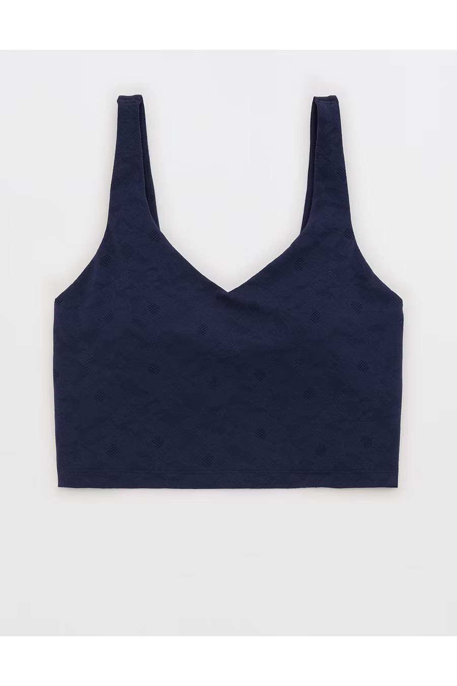 OFFLINE By Aerie Lace Low Key Longline Sports Bra Women's Royal Navy L | Aerie