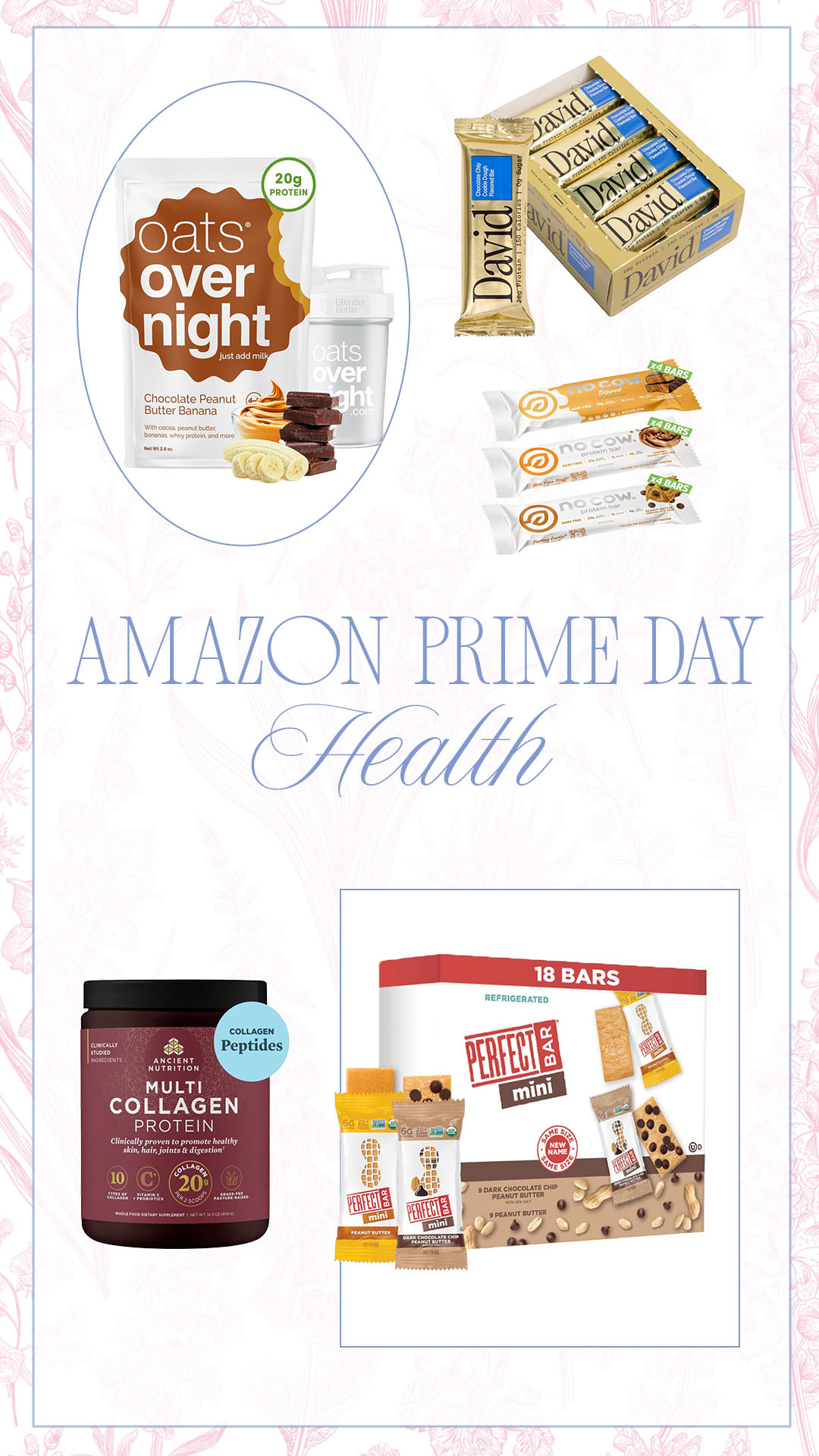 Now is the time to stock up on all of your favorite health products and supplementations during Amazon Prime Day! These amazing sales are happening now through July 11th!

Fit4Janine, Protein Powder, Ancient Nutrition, Protein Bars, Perfect Bar, No Cow, David Bar, Overnight Oats 

 #LTKActive #LTKSaleAlert