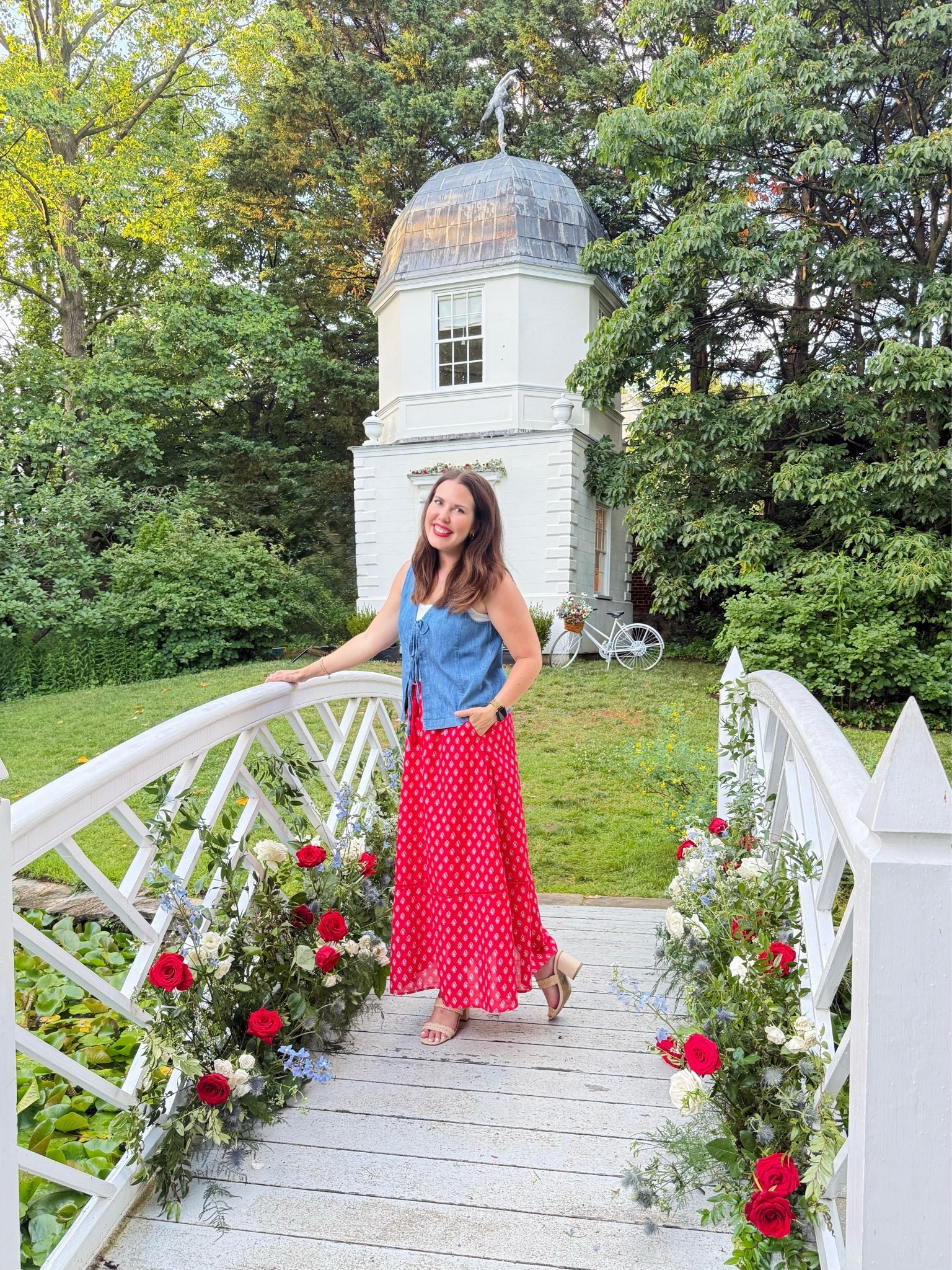 Garden party OOTD ❤️🤍💙