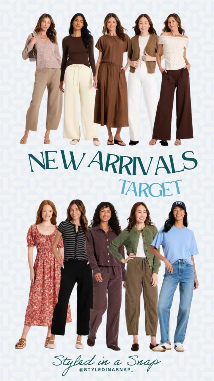 Target new arrivals 🤎 Fresh everyday styles, from easy dresses and wide-leg pants to cozy layers.

// Target New Arrivals, Target Fashion Fall, Target Fashion Finds, Target Outfits Women
 

 #LTKgrwm #LTKootd #LTKSeasonal