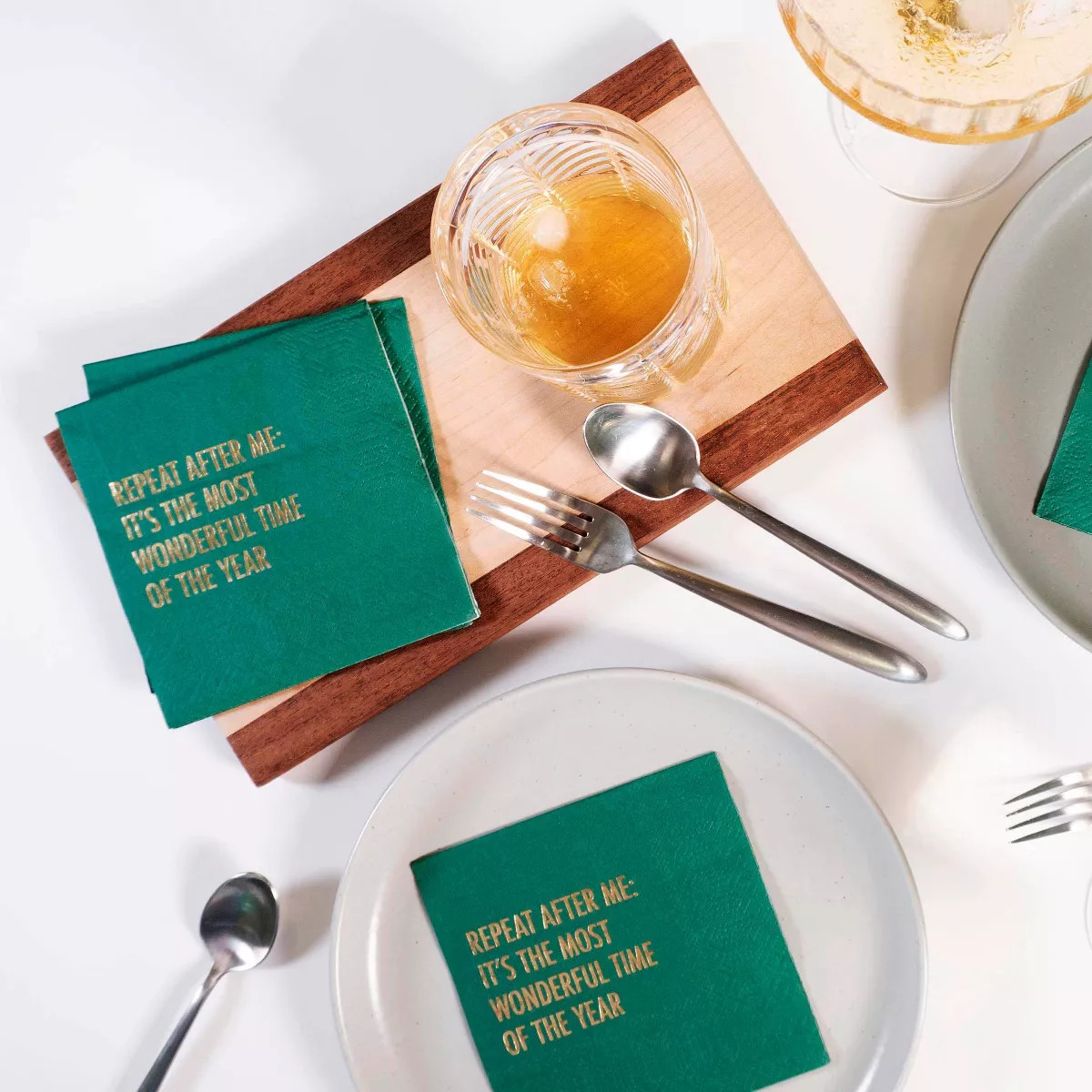 Pretty Alright Goods 20ct 'Most Wonderful Time Of The Year' Cocktail Napkins | Target