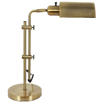 13" Adjustable Pharmacy Table Lamp Brass - Decor Therapy | Target