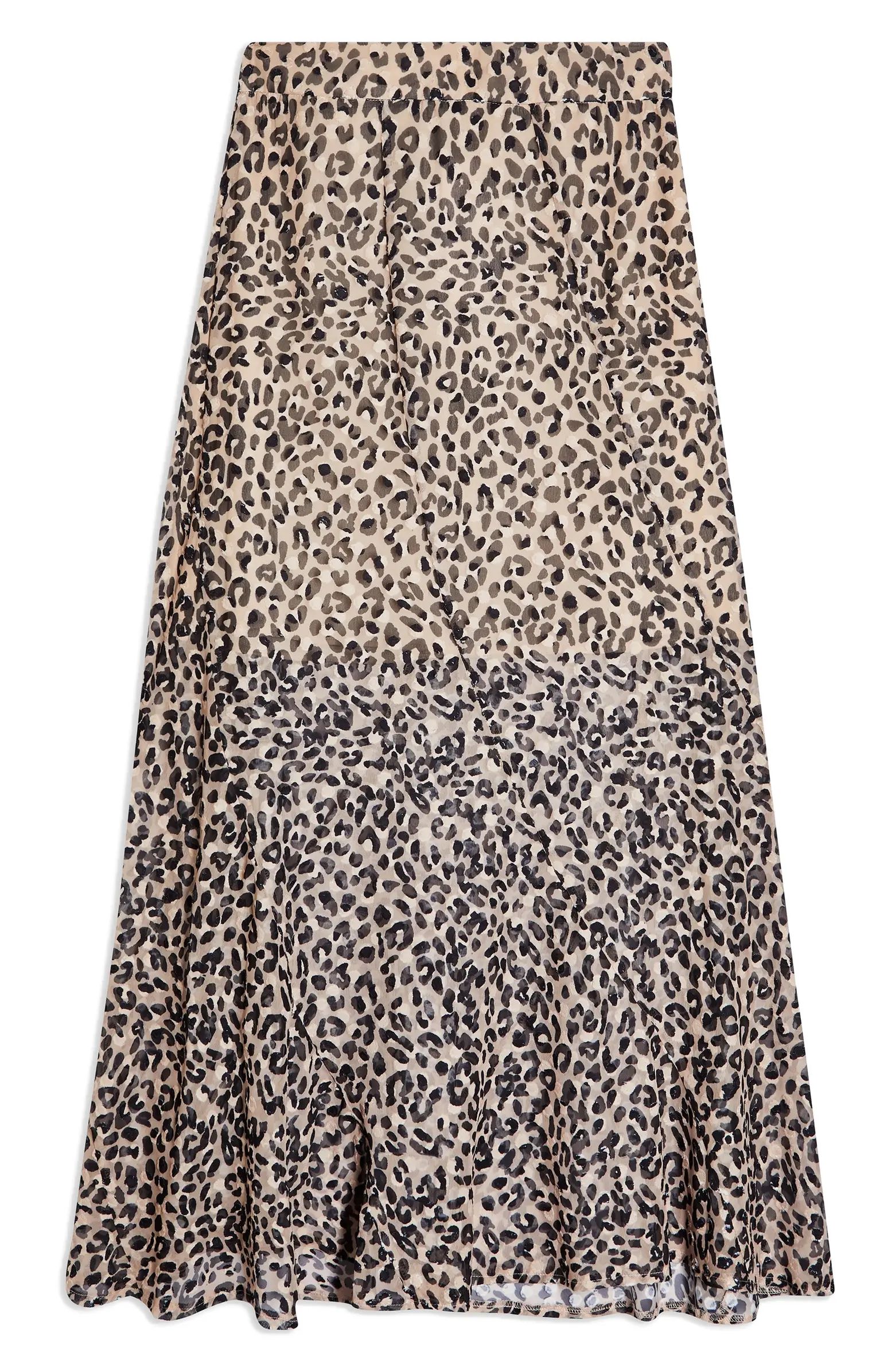 Leopard Burnout Maxi Skirt | Nordstrom
