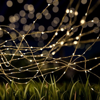 Solar Fairy Lights - Outdoor String Lights with 100 LED Lights and 8 Lighting Modes for Patio, Backyard, Garden, and Events by Pure Garden (Copper) | Target