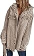 Sidefeel Women Corduroy Hooded Colorblock Long Sleeve Jacket Raw Hem Coat Outwear | Amazon (US)