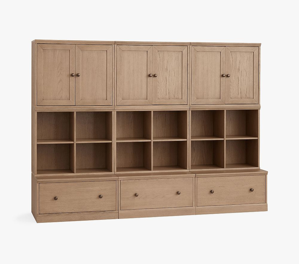Cameron 3 x 3 Cubby & Cabinet Wall Storage System | Pottery Barn (US)