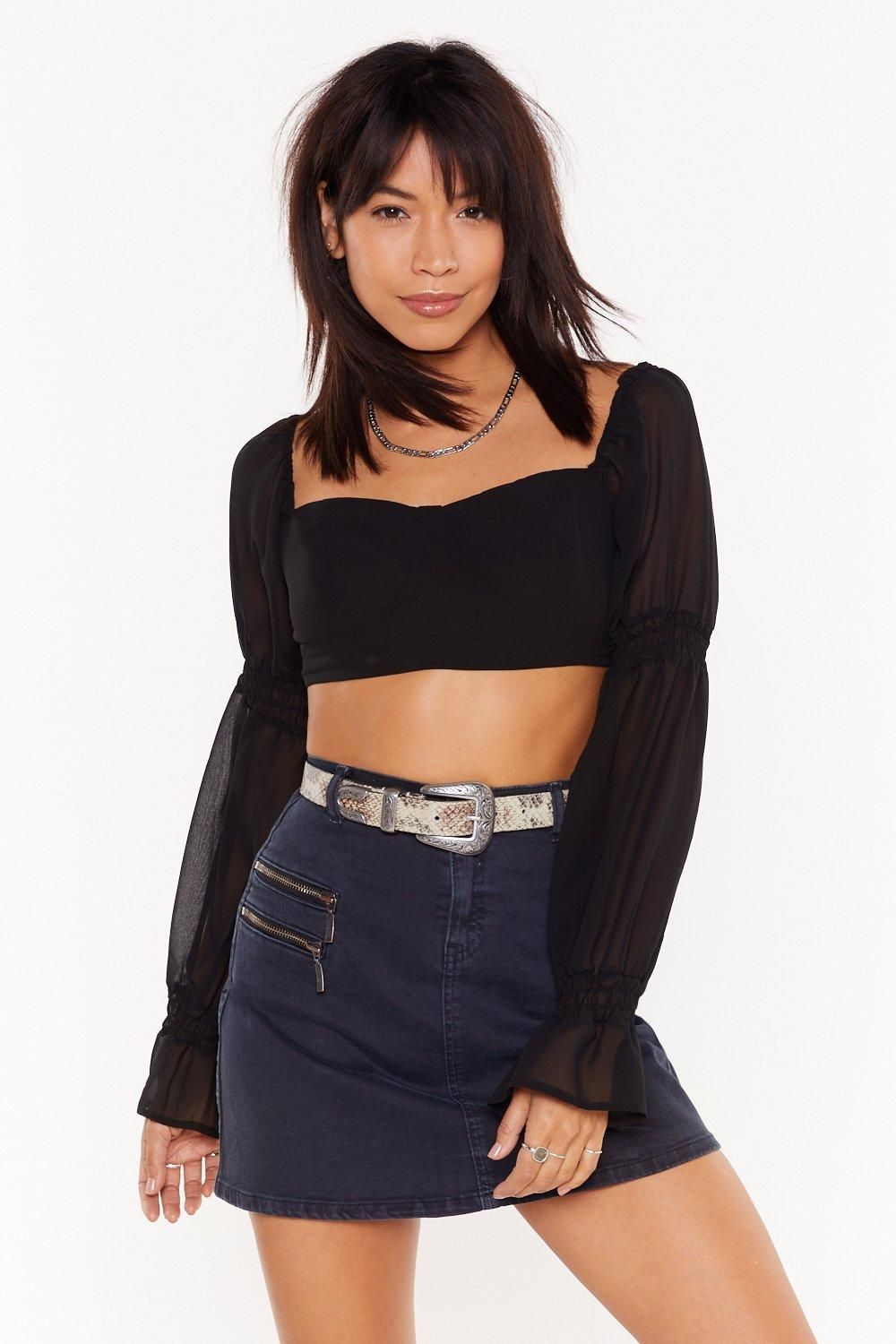 Cup to Much Puff Sleeve Crop Top | NastyGal (US & CA)