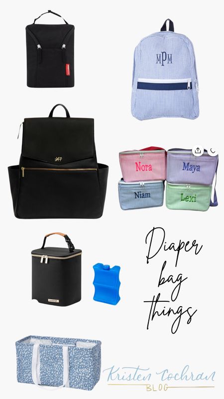 Diaper bag, bottle bags, toddler backpack/ lunch box, & tote bags 

#LTKKids #LTKFamily #LTKBaby