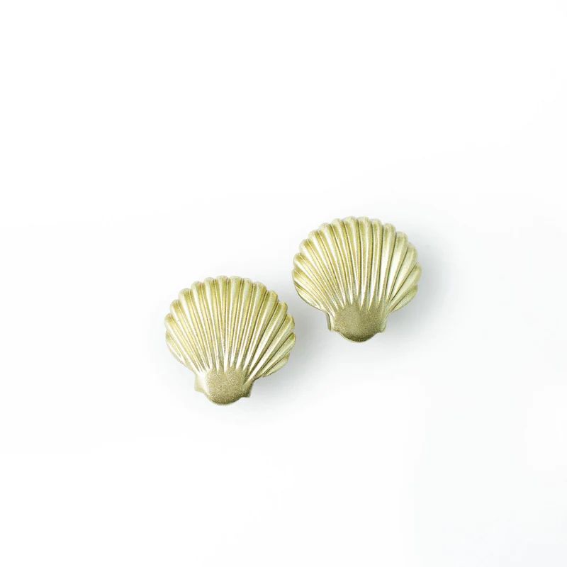 Gold Seashell Studs | Sunshine Tienda