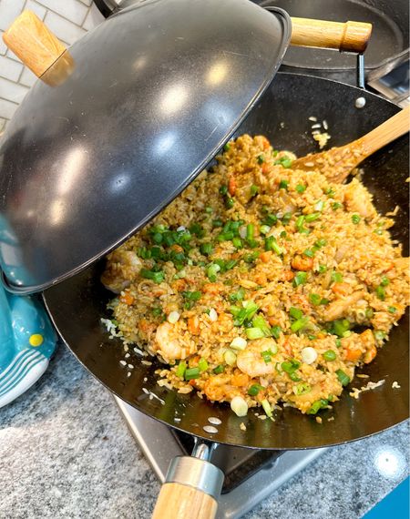 Seafood Fried in my wok at home. So easy to make with this inexpensive wok. #wok #wokcooking #friedrice #Seafoodfriedrice #kitchenware #athomewithdsf

#LTKhome