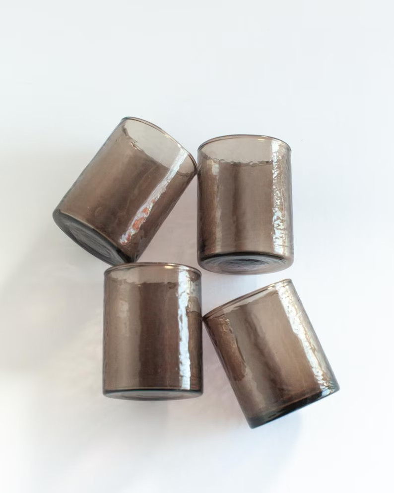 Handblown Hammered Glasses | Set of 4 - Etsy | Etsy (US)