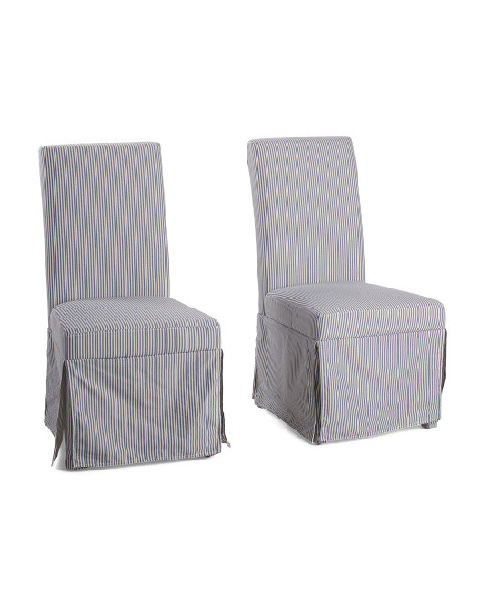 Set Of 2 Adalynn Slip Cover Chairs | TJ Maxx