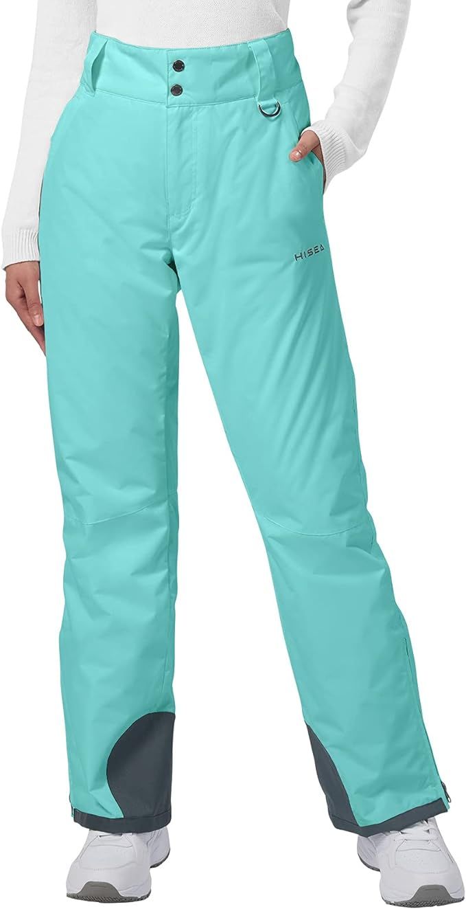 HISEA Pantalones de nieve para mujer, 3M Thinsulate, pantalones de esquí para mujer, pantalones ... | Amazon (US)