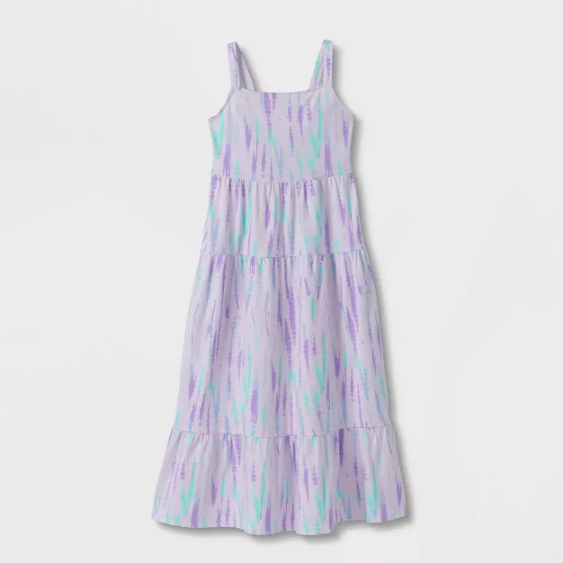 Girls' Tiered Knit Maxi Sleeveless Dress - Cat & Jack™ | Target