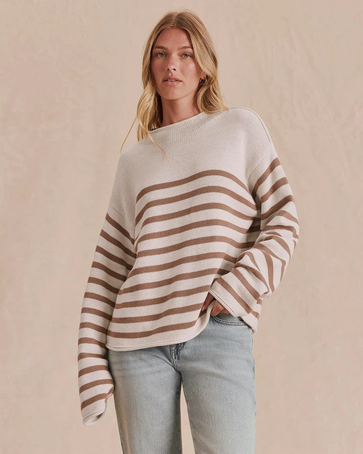 Elsie Stripe Roll Neck Sweater | Splendid