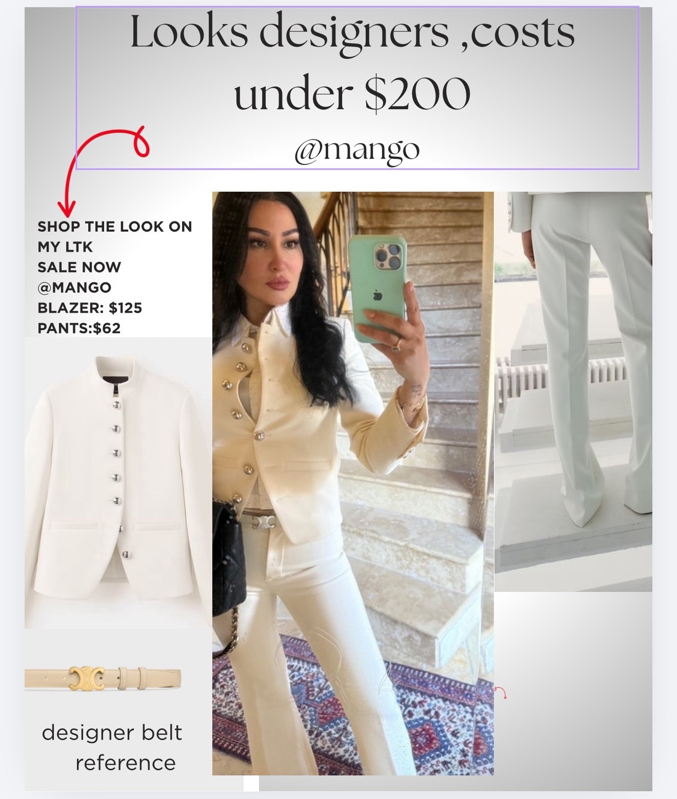 This outfit looks designer… but it’s under $200 👀
Blazer + pants from Mango = effortless luxury on a budget.
Shop everything on my LTK 🤍

#LTKBeauty #LTKmomlife