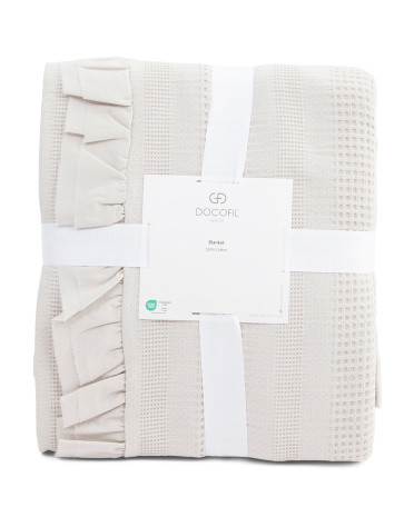Made In Portugal Waffle Knit Blanket | TJ Maxx