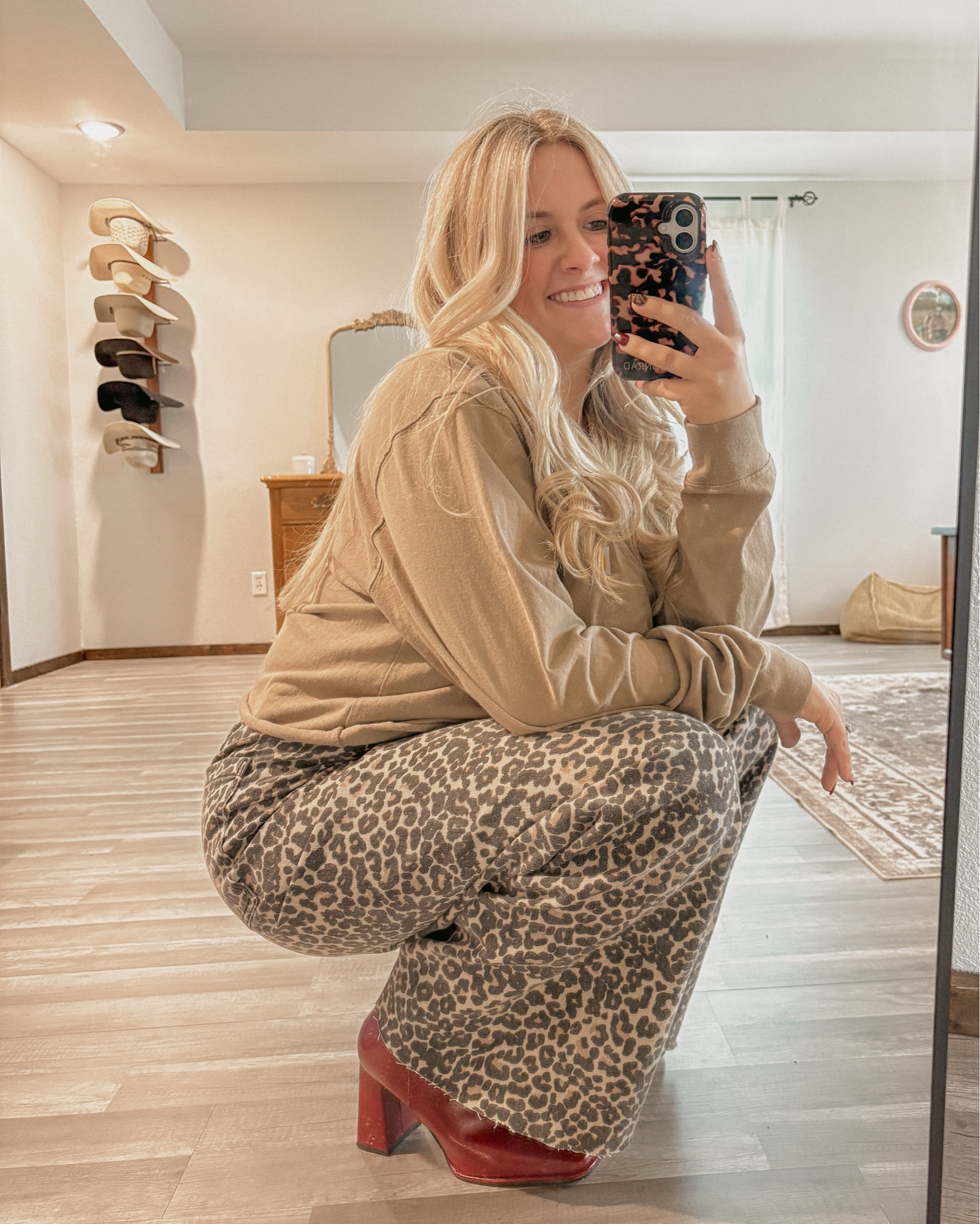 The possibilities with cheetah denim and red boots are endless ♥️🐆

#LTKFindsUnder50 #LTKStyleTip #LTKMidsize
