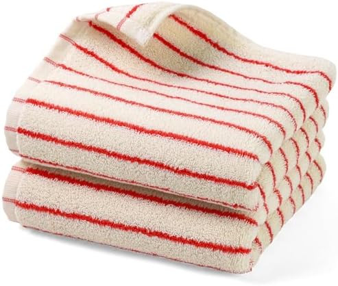 Striped Hand Towels Set of 2, Vintage Bathroom & Kitchen Decor, Guest Use | Soft Gentle for Adult... | Amazon (US)