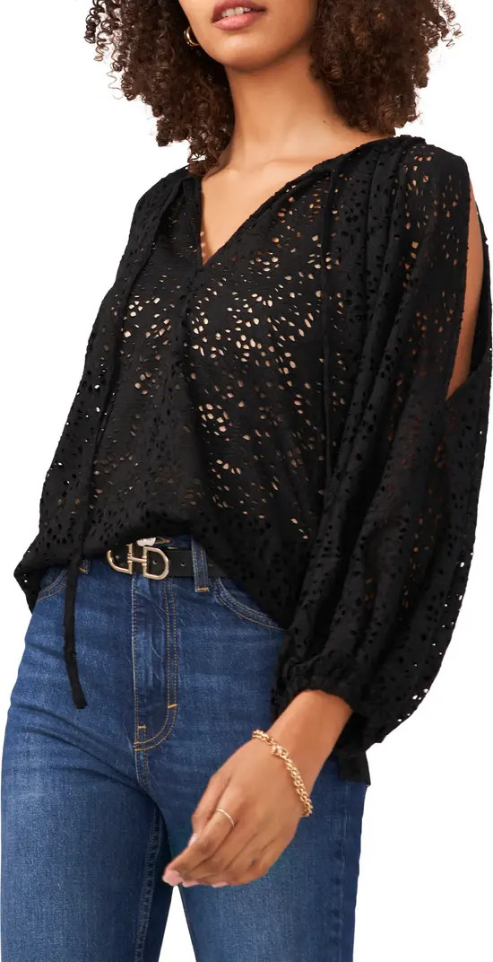 Lace Slit Sleeve Top | Nordstrom