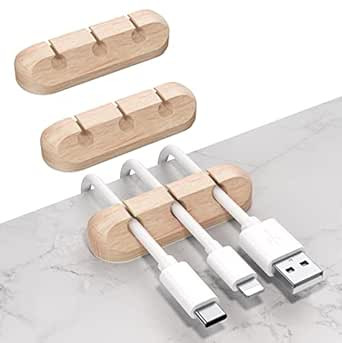 SOULWIT Cable Holder Clips, 3-Pack Cable Management Cord Organizer Clips Self Adhesive for Deskto... | Amazon (US)