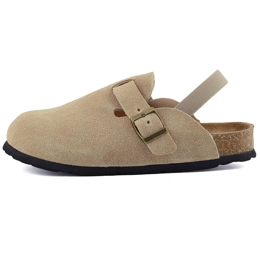 Generic Kids Suede Clogs Toddler Clogs Boys Girls Sandals Cork Adjustable Buckle Mules | Amazon (US)
