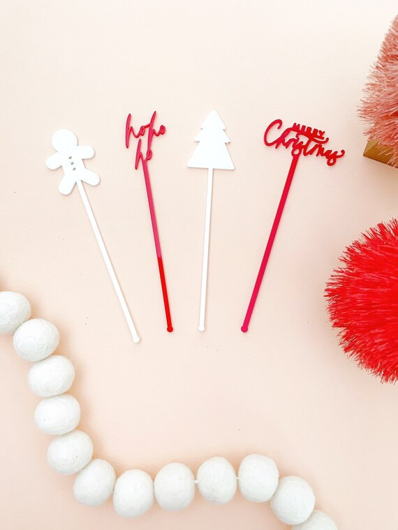 Christmas Stirrers Holiday Stirrers Holiday Stir Sticks | Etsy | Etsy (US)