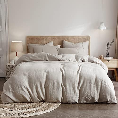 HYPREST 100% Pure French Linen Duvet Cover with Stone Washed, Ultra Soft and Cooling Linen Bedding D | Amazon (US)